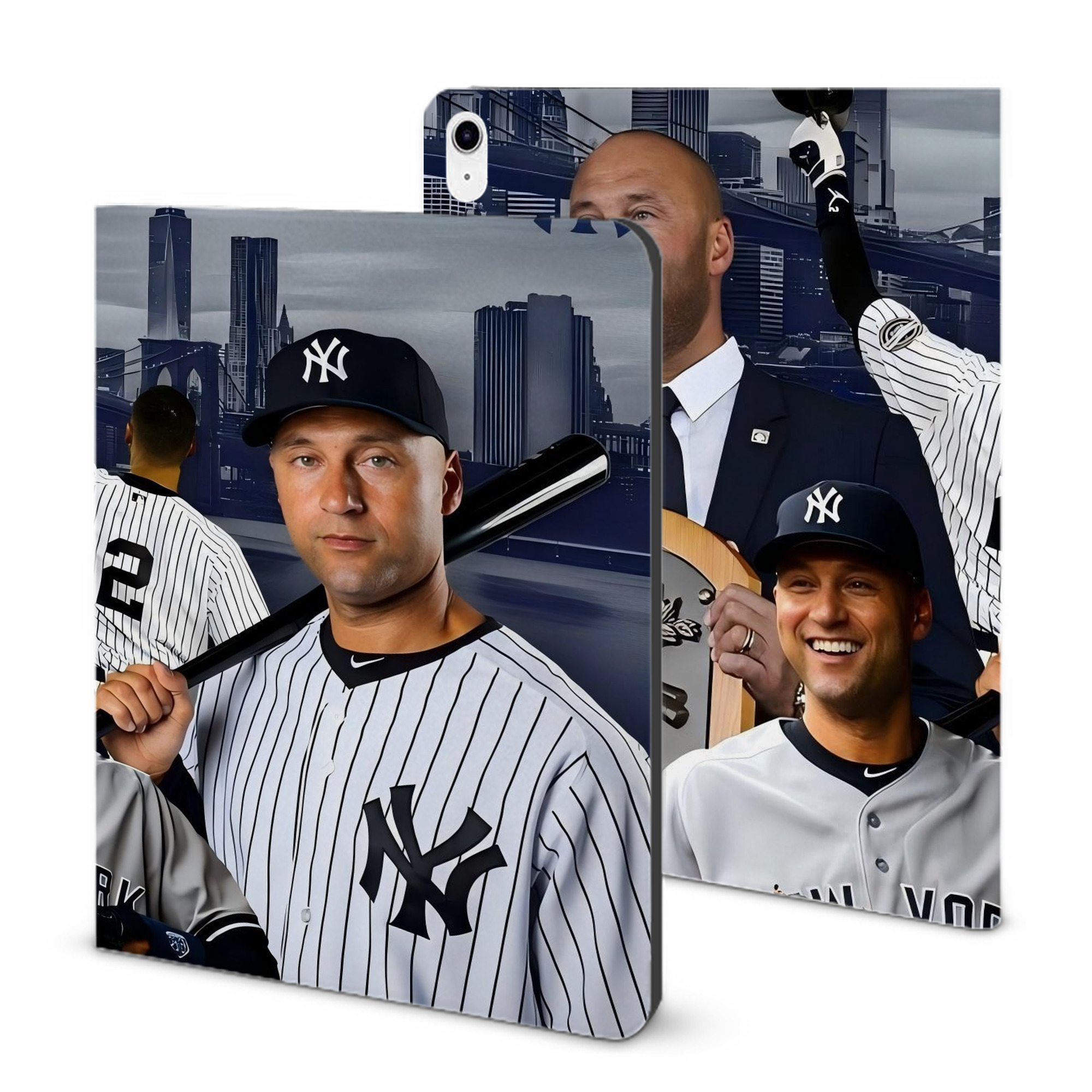Derek Jeter 49 IPad Case Without Pencil Slot – Book-Style Cover With PU Leather & TPU – Slim, Durable, Scratch-Resistant, Full Protection & Easy Access